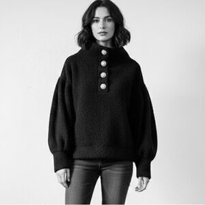 Express Black Fleece Pullover